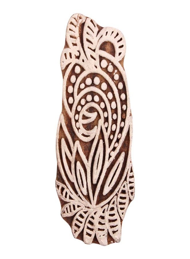 Indian-Shelf Handmade Vocalforlocal Set of 1 New Wooden Printing Block (3.81 cm, Brown) - Image 1